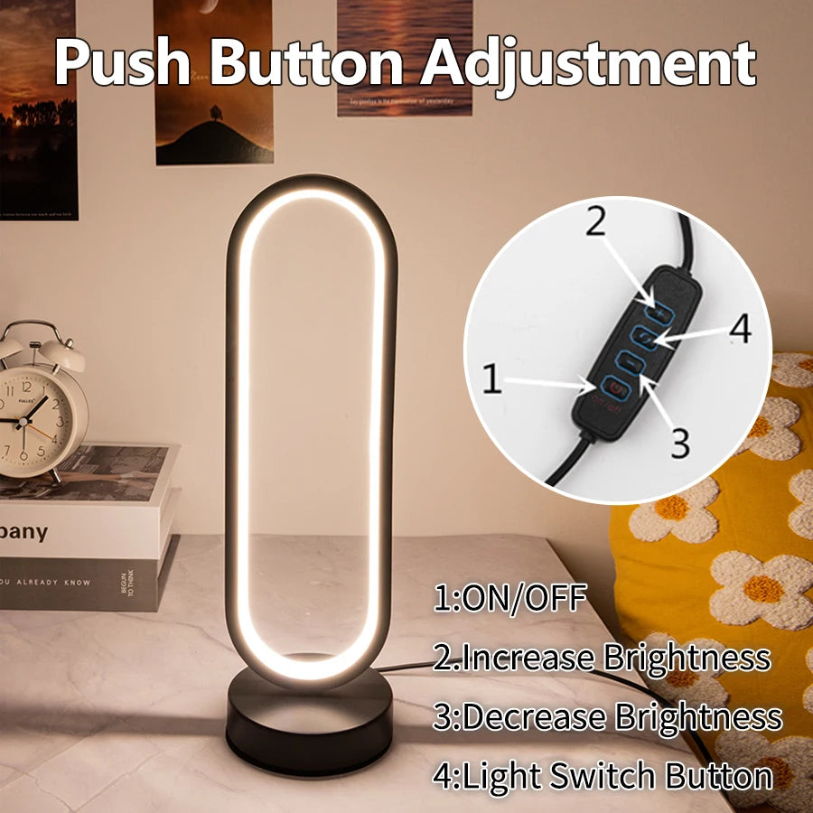 Schlafzimmer Ring Nacht Lampe Wohnzimmer Drei Farbe Dimmbare Bett Lampe Led Nacht Lampe Umgebungs Licht Schreibtisch Nachttisch Tisch Zubehör