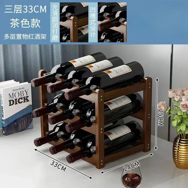 Rot WeinRack Dekoration Haushalt Gitter Wein Display Rack Tisch Kreative WeinFlasche rack Einfache wein Schrank Montieren Lagerung Rack