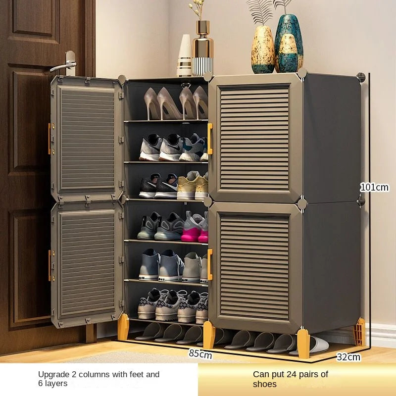 Schlafzimmer Wohnzimmer für die Montage Lager regal mehr schicht ige hoch leistungs fähige staub dichte Schrank Haushalt Schuh regal Flur faltbar
