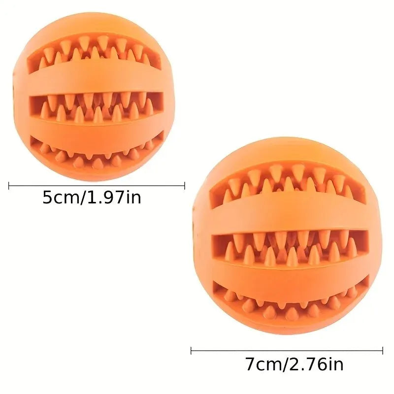 Hundespielzeugball, ungiftiger, bissfester Spielzeugball für Hunde, Welpen, Katzen, Hunde, Tiernahrung, Leckerli, Futterspender, Kaugel, Zahnreinigungsball