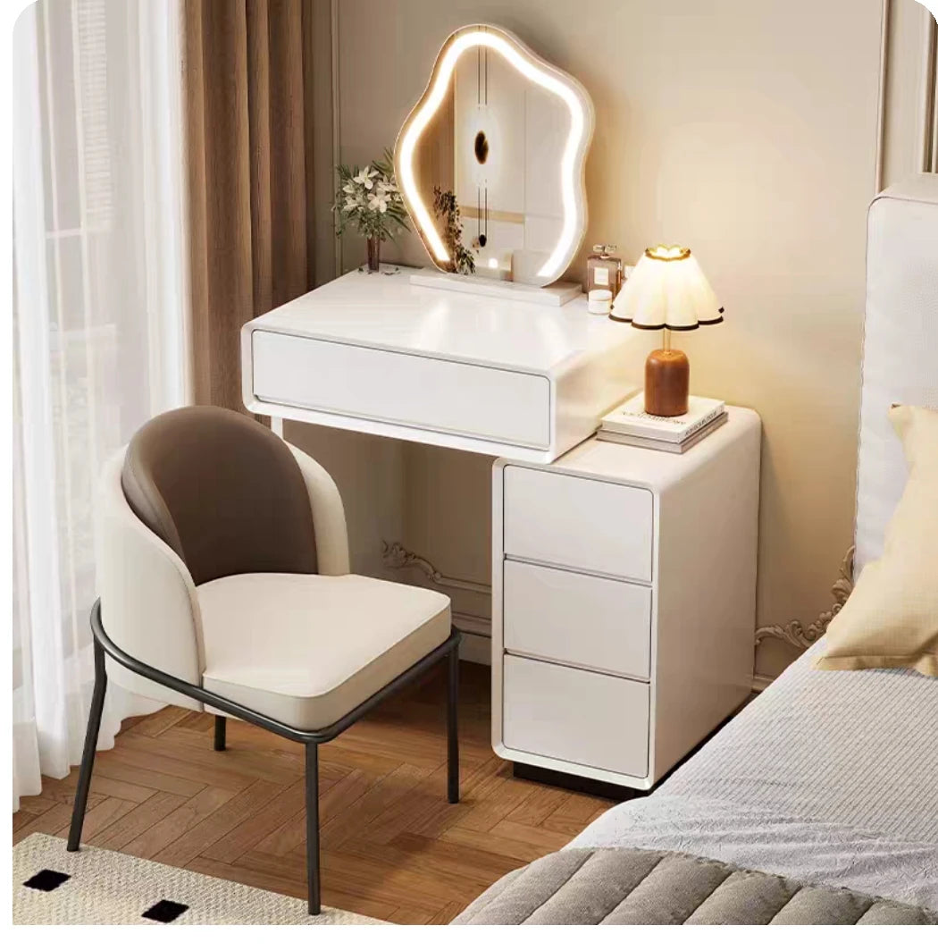 Schlafzimmer Frauen Schminktisch Luxus Holz Lagerung Spiegel Frisur Schminktisch Hause Weiß Muebles De Dormitorio Möbel