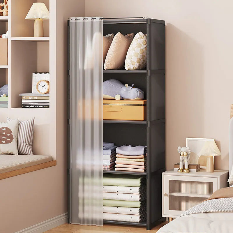 Kleiderschrank, Schlafzimmer, modernes modulares Display, moderner Kleiderschrank, minimalistische modulare Möbel, kein Bohren von Löchern erforderlich