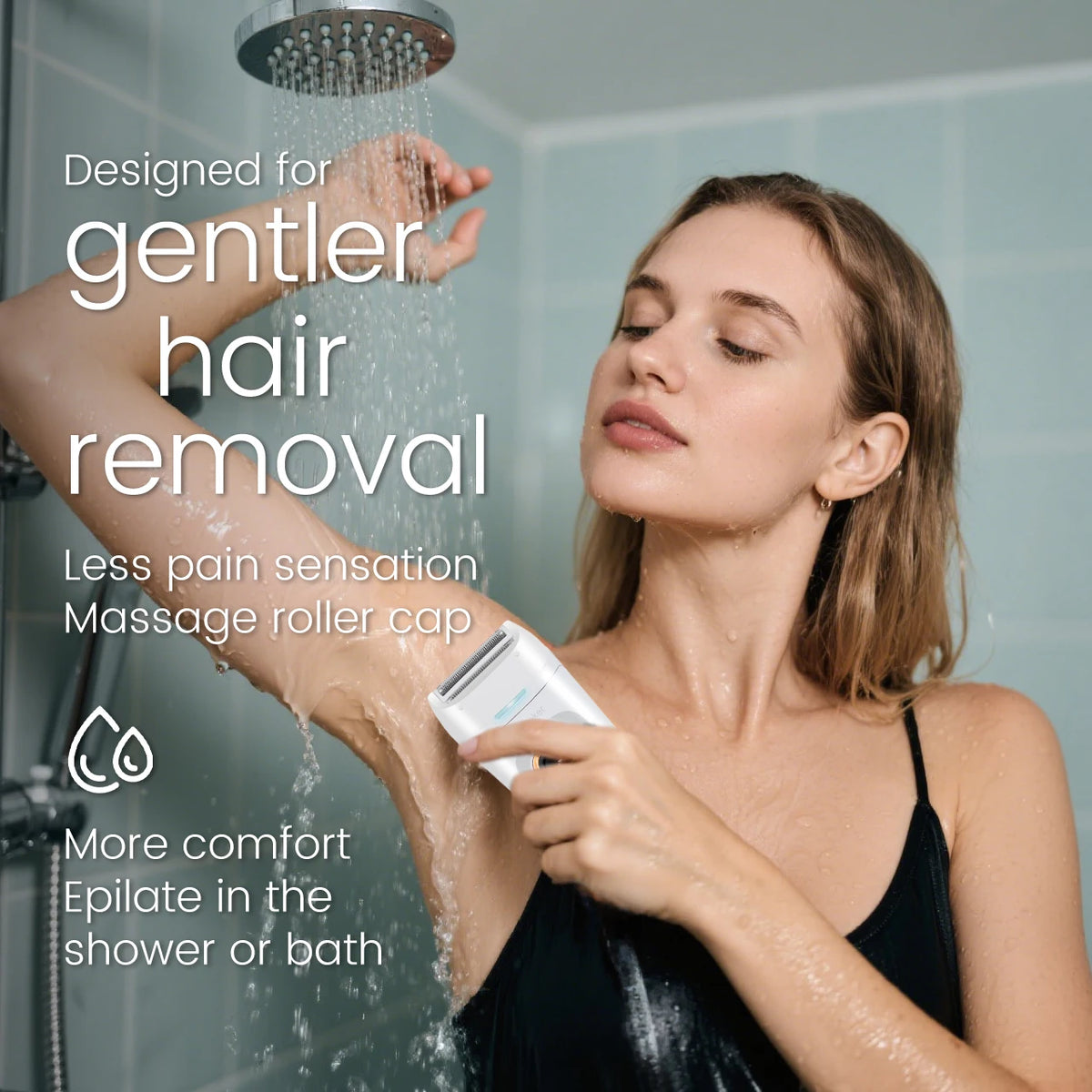 Hatteker 2 w 1 epilator i golarka dla kobiet – bezprzewodowy, do użytku na mokro i na sucho