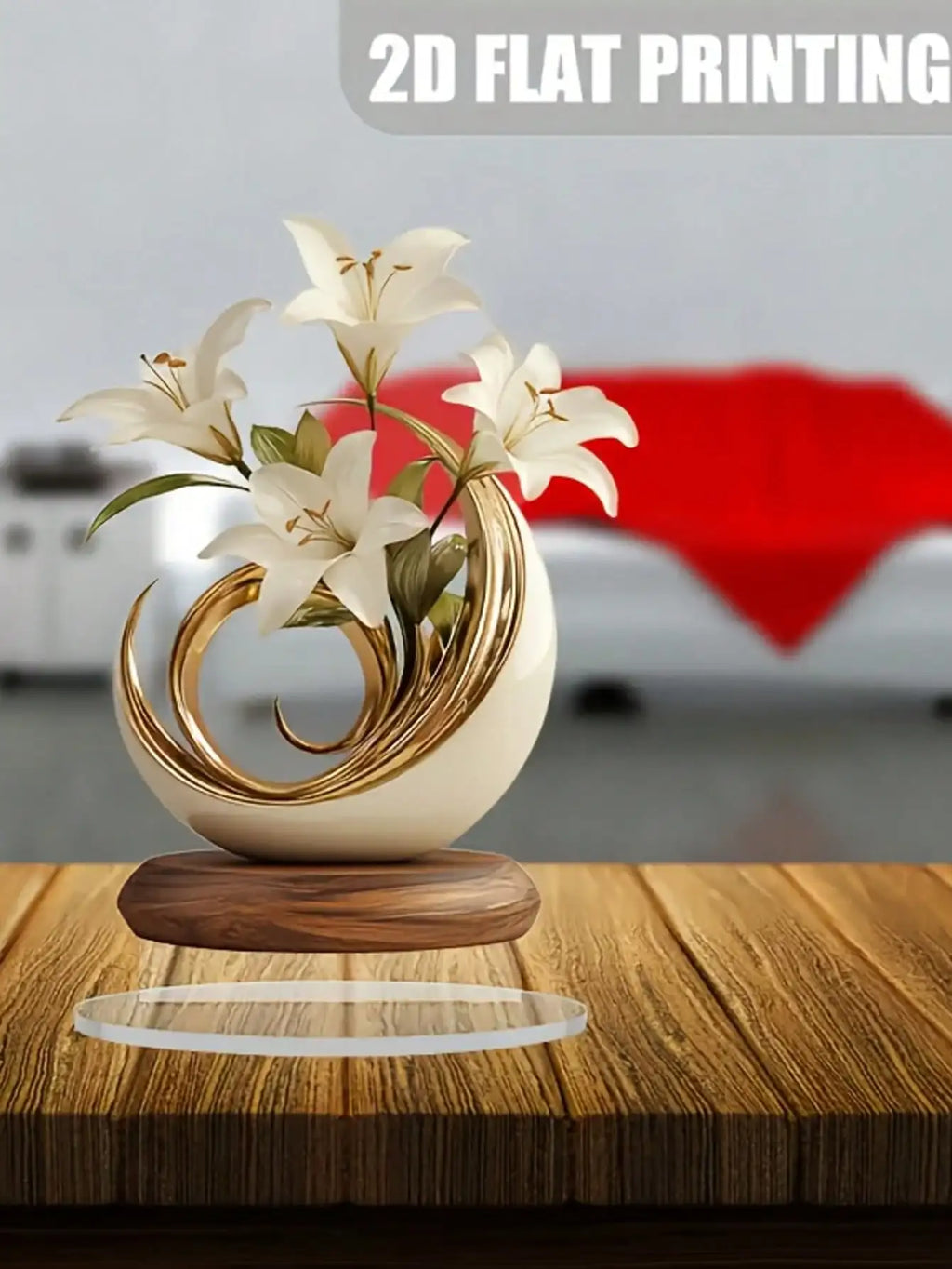 Lilien-Dekofigur – Elegante Blumendekoration für Tisch & Regal