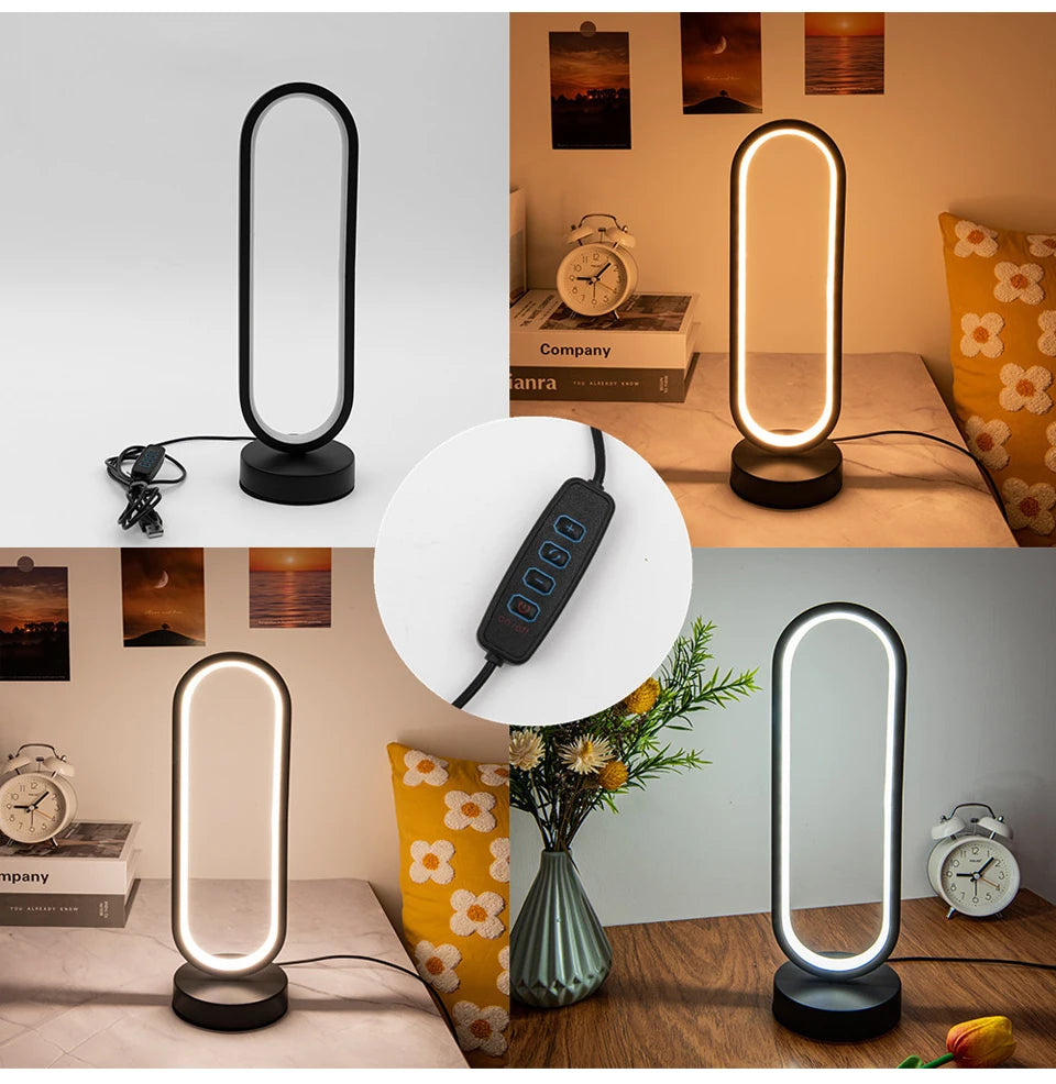 Schlafzimmer Ring Nacht Lampe Wohnzimmer Drei Farbe Dimmbare Bett Lampe Led Nacht Lampe Umgebungs Licht Schreibtisch Nachttisch Tisch Zubehör