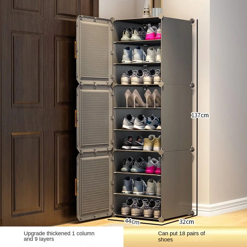 Schlafzimmer Wohnzimmer für die Montage Lager regal mehr schicht ige hoch leistungs fähige staub dichte Schrank Haushalt Schuh regal Flur faltbar