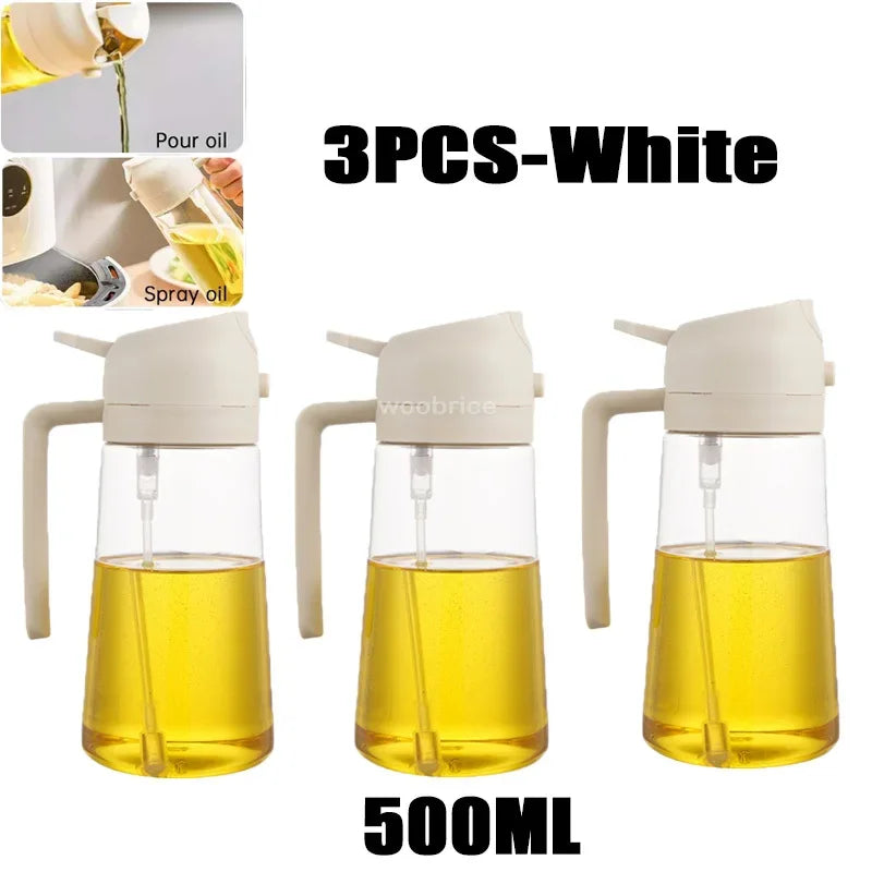 2-in-1-Küchenspray-Ölspender, Ölsprüher, Polierer oder nur Spray für Luftfritteuse, Salat, Grillen, Braten, Kochen, Küchenzubehör