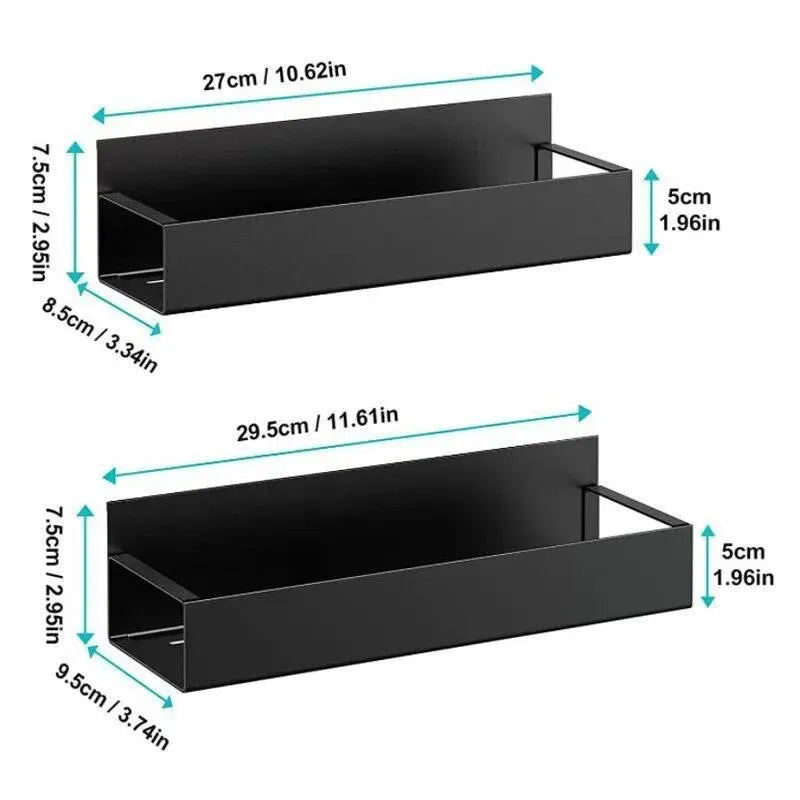 2 Stück magnetisches Lagerregal für Haushalt, Küche, Kühlschrank, Waschmaschine, seitlich hängendes Lagerregal, multifunktionale Lagerung