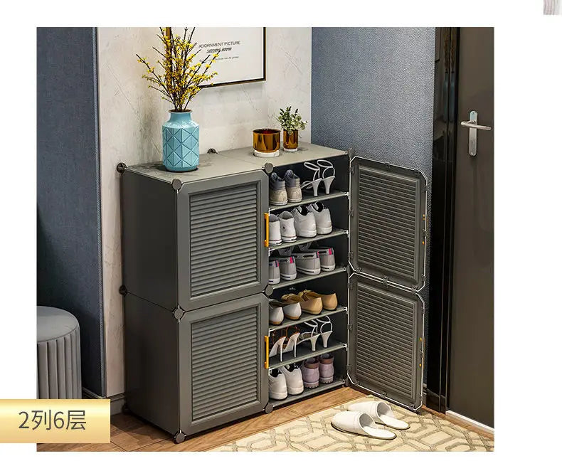 Schlafzimmer Wohnzimmer für die Montage Lager regal mehr schicht ige hoch leistungs fähige staub dichte Schrank Haushalt Schuh regal Flur faltbar