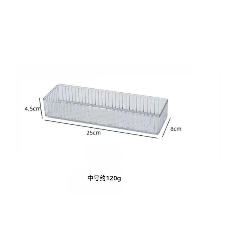 Stapelbarer Schubladen-Organizer aus Acryl – verstellbare Trenntabletts für Kosmetika, modulare Make-up-Aufbewahrungsbox