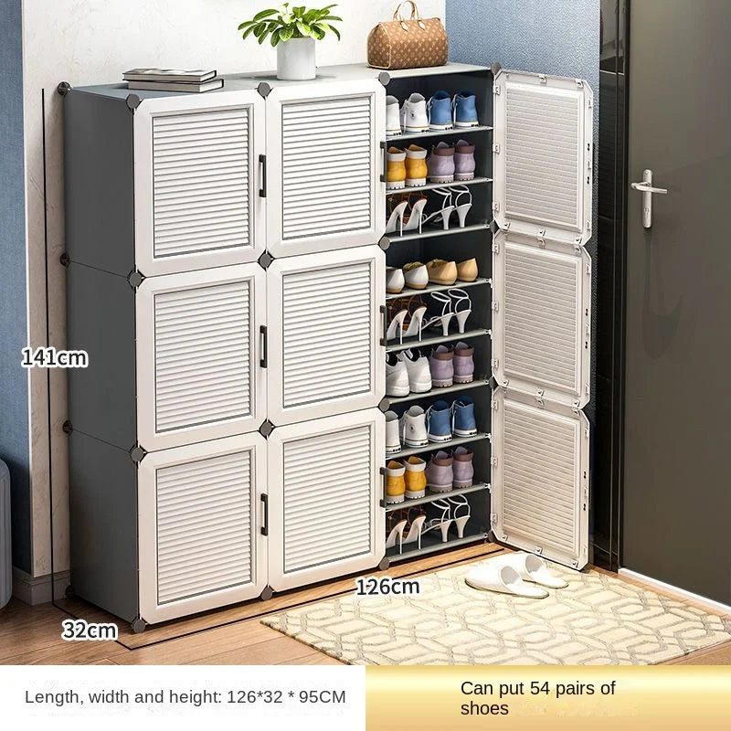 Schlafzimmer Wohnzimmer für die Montage Lager regal mehr schicht ige hoch leistungs fähige staub dichte Schrank Haushalt Schuh regal Flur faltbar