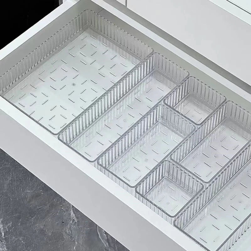 Stapelbarer Schubladen-Organizer aus Acryl – verstellbare Trenntabletts für Kosmetika, modulare Make-up-Aufbewahrungsbox