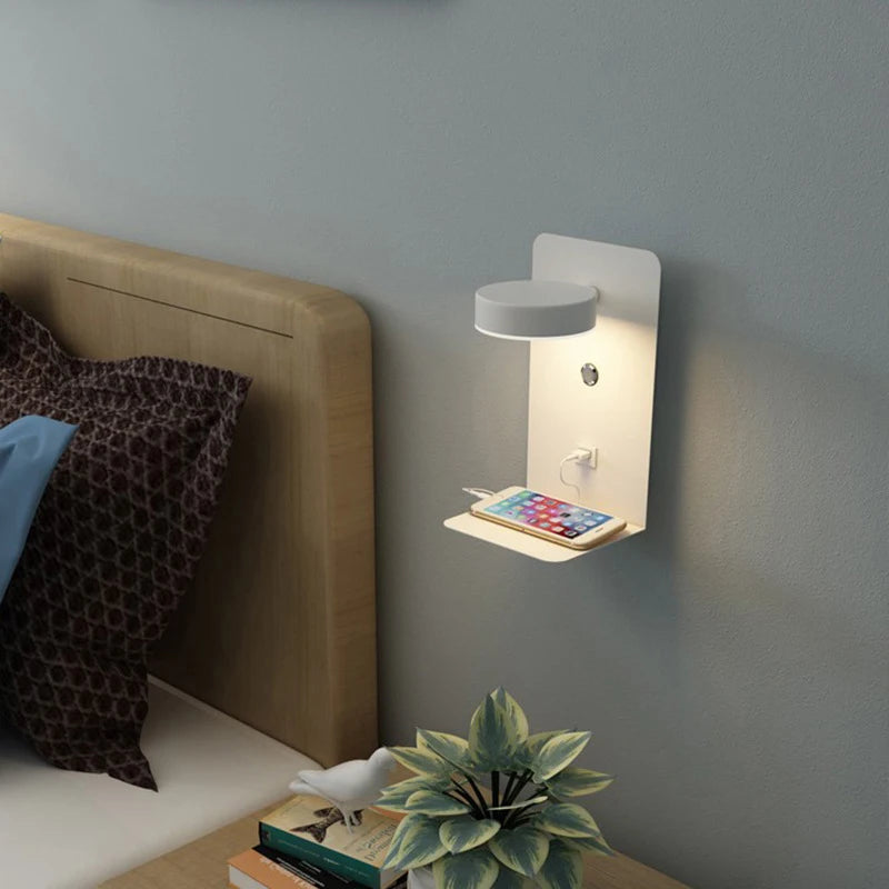 Schlafzimmer LED Wand leuchten mit USB-Ladung Wand leuchte Innen leuchte für Wohnzimmer Dekor Wand paneele mit Schalter Gang moderne Wand leuchte lampe wohnzimer zimmer deko wandleuchte wand paneele wanddeko spiegel
