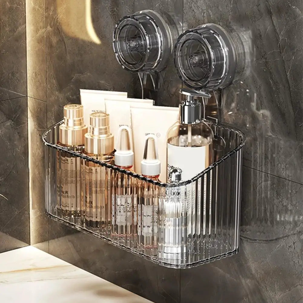 Dusche Saugnapf Regal Korb Punch-freies Lagerung Halter Installation Badezimmer Organizer Lagerung Rotierenden zu Saugen Entfernen