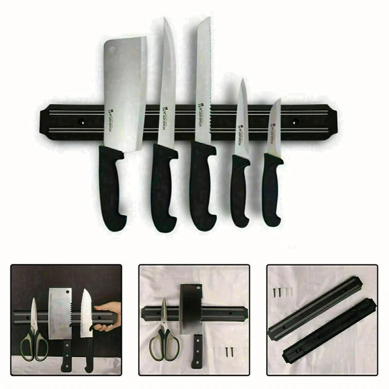 Ein magnetischer, an der Wand montierter Messerhalter, Aufbewahrungsregal für Küchenutensilien, Lagerwerkzeuge und kleine Küchenwerkzeuge