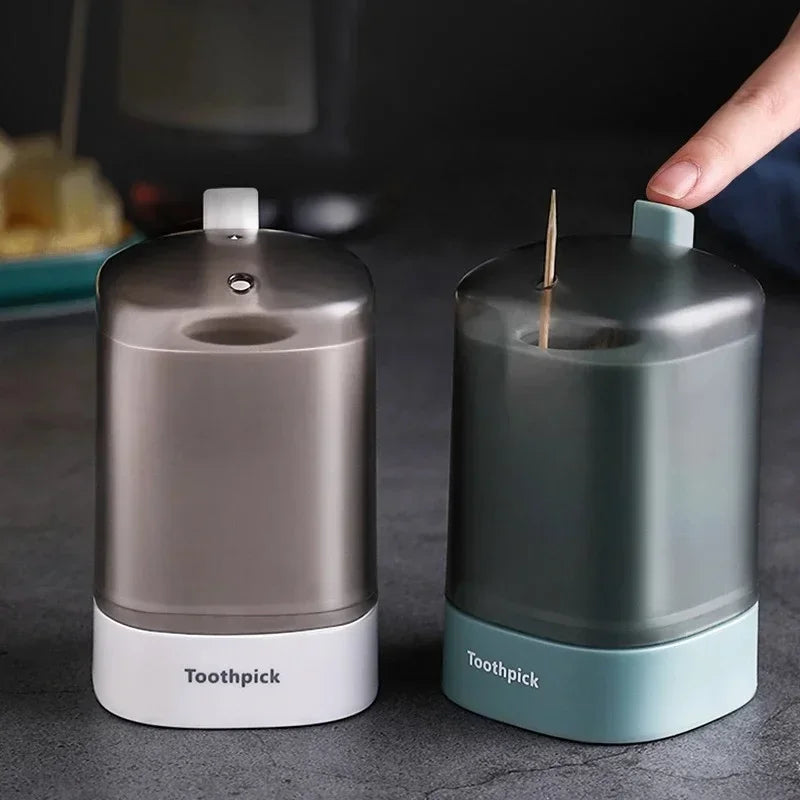 Zahnstocherbox, kreative automatische Pop-up-Kartusche für Zuhause, Wohnzimmer, gepresste Zahnstocherkartusche, tragbare Zahnstocherkartusche