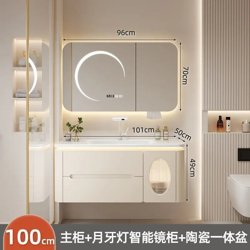 Spiegel Schwimmender Badezimmerschrank Waschbecken Schublade Regale Eitelkeit Badezimmerschrank Moderne Aufbewahrung Armoire De Rangement Zubehör