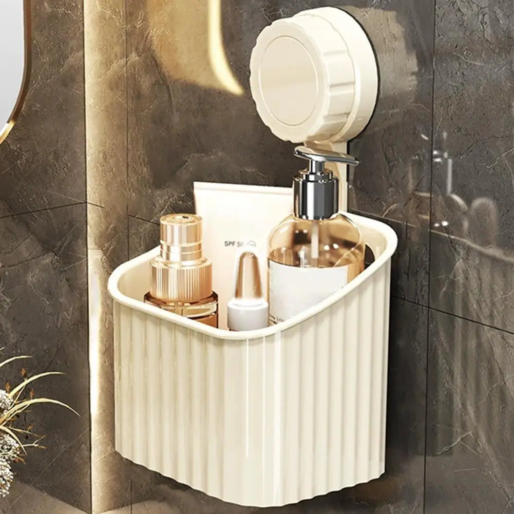 Dusche Saugnapf Regal Korb Punch-freies Lagerung Halter Installation Badezimmer Organizer Lagerung Rotierenden zu Saugen Entfernen
