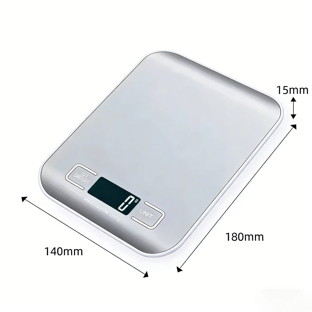 Digitale Küchen waage LED-Anzeige 5kg/1g Edelstahl platte elektronische Waage Heims chmuck Lebensmittel Snacks wiegen Backwerk zeuge