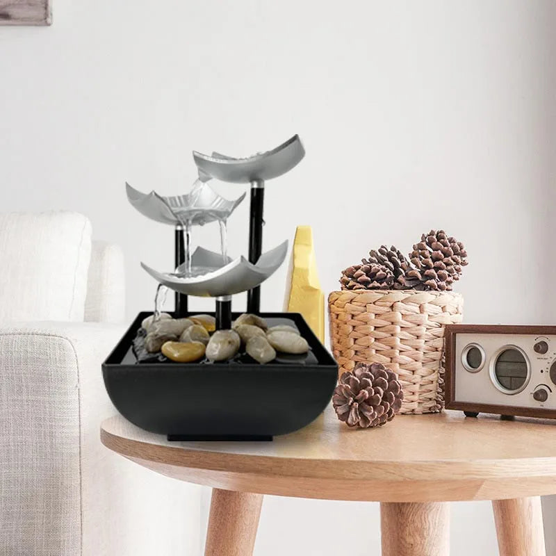 Büro-Heimdekoration, Wasserbrunnen, Innenwasserfall für Innendekoration, Büro, Zuhause, Tischplatte, Feng Shui, Wasserlandschaft