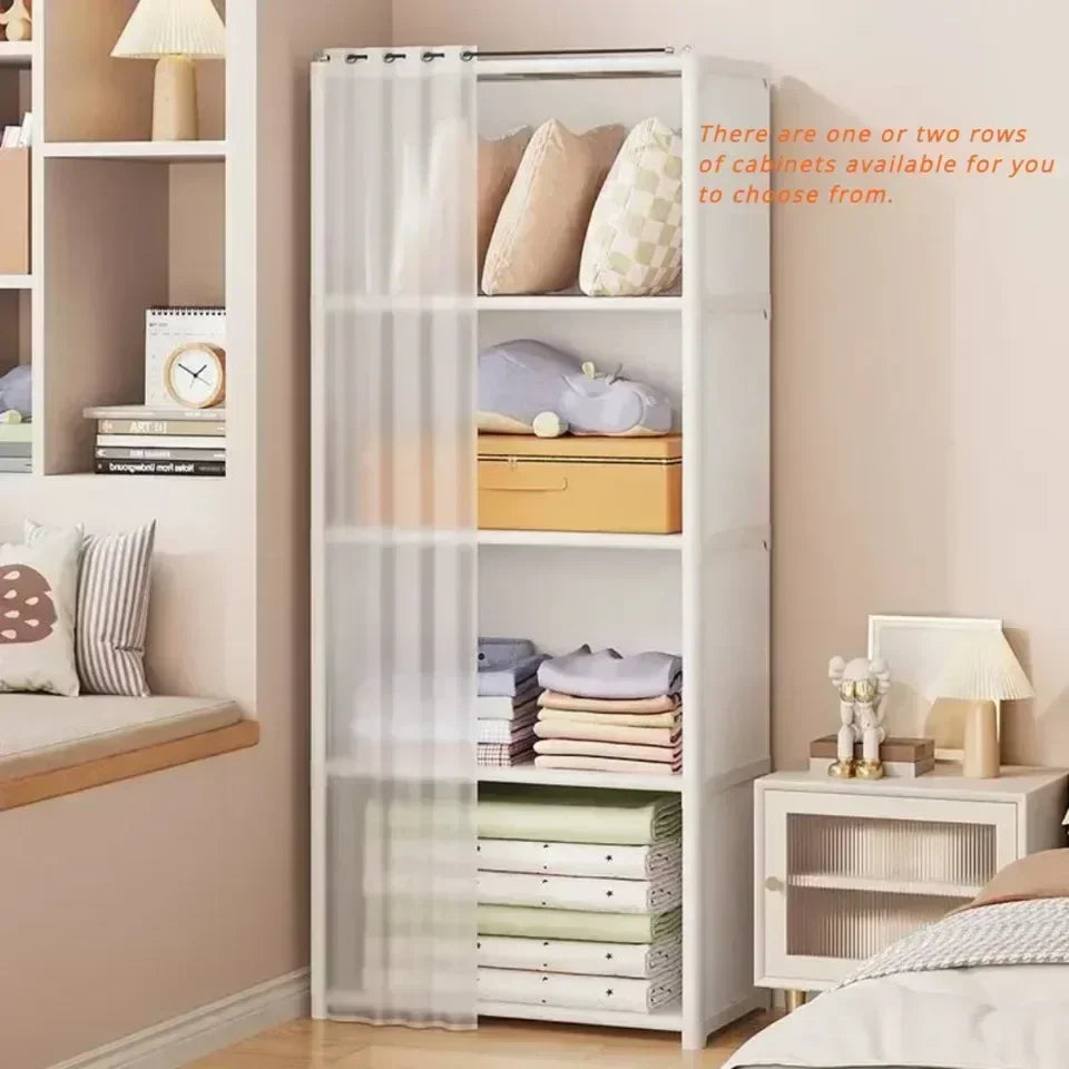 Kleiderschrank, Schlafzimmer, modernes modulares Display, moderner Kleiderschrank, minimalistische modulare Möbel, kein Bohren von Löchern erforderlich
