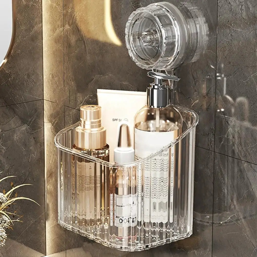 Dusche Saugnapf Regal Korb Punch-freies Lagerung Halter Installation Badezimmer Organizer Lagerung Rotierenden zu Saugen Entfernen