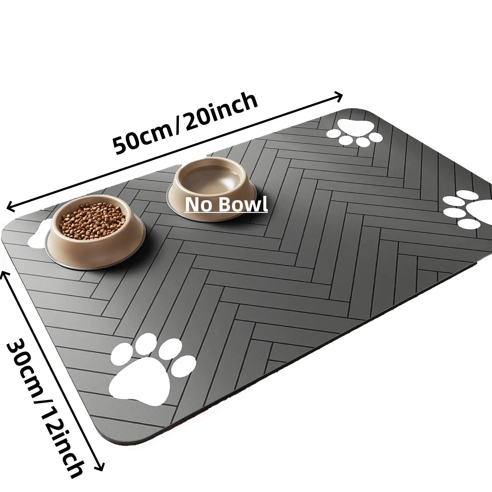 S (kleines Kätzchen), M, L saugfähige Haustier-Futtermatte, wasserdichtes Tischset für Hunde- und Katzenfutter und Wassernäpfe, schnell trocknende Gummiboden