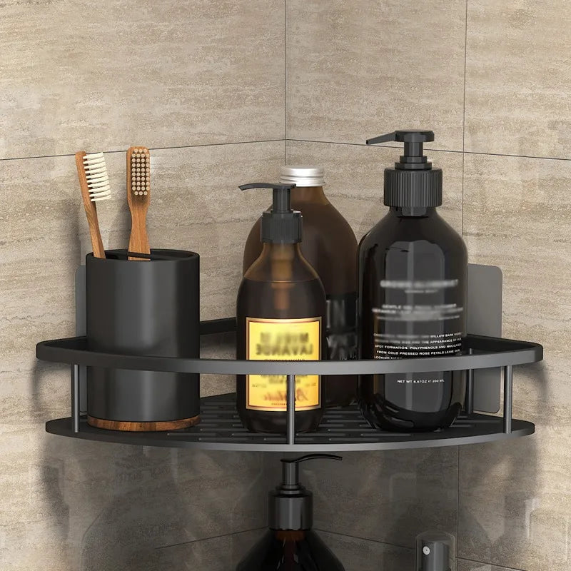 Badezimmer regal keine Bohr regale Wand halterung Eck regal Dusch halter für WC Shampoo Organizer Bad zubehör
