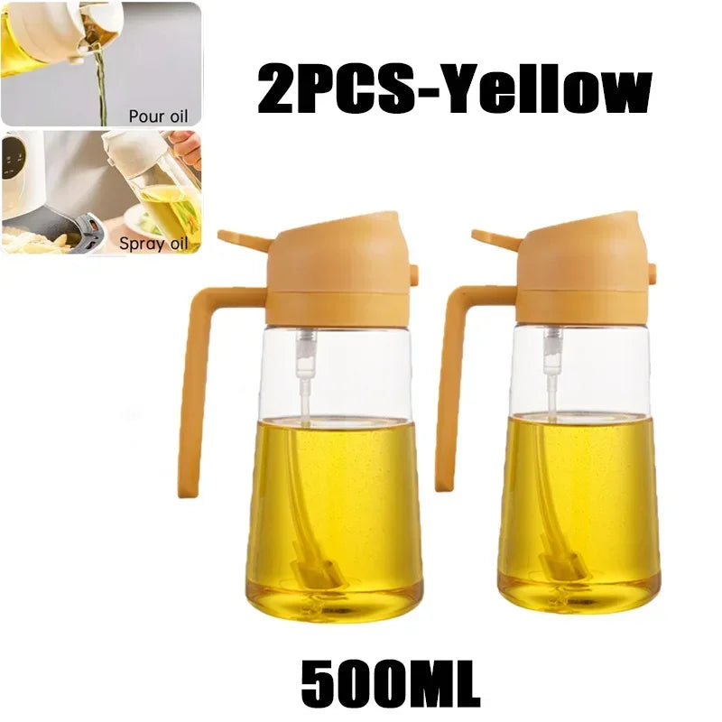 Öl Spray Topf 2-in-1 Kunststoff Haushalt Küche Öl Flasche Vernebler Nebel Füllung Kochen Öl Spray topf Dual Verwenden Camping