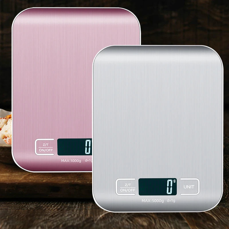 5kg/10kg Digital Kitchen Scales LCD Display Stainless Steel Electronic Scales Home Jewelry Food Snacks Weighing Baking Tools
