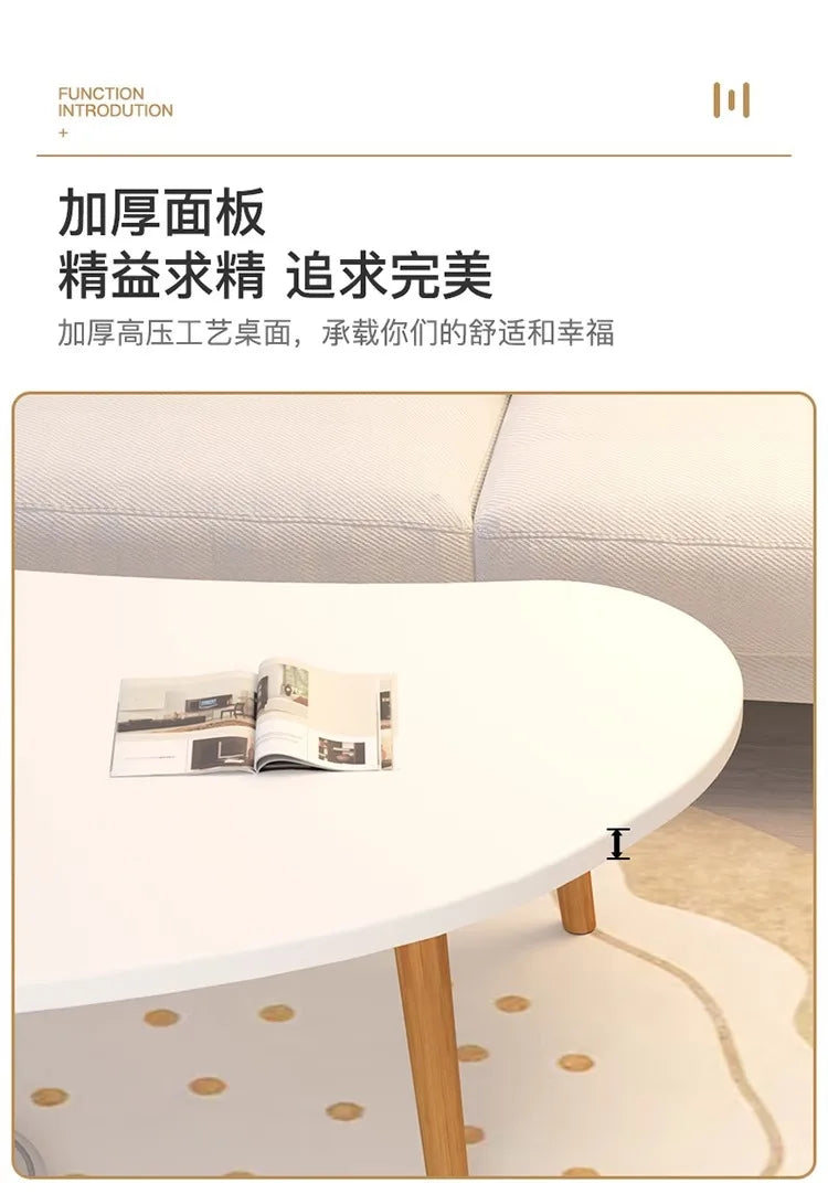 Couchtisch für Mietwohnungen Kleiner Tisch Wohnzimmer Zuhause Moderner Einfacher Cremefarbener Stil Schlafzimmer