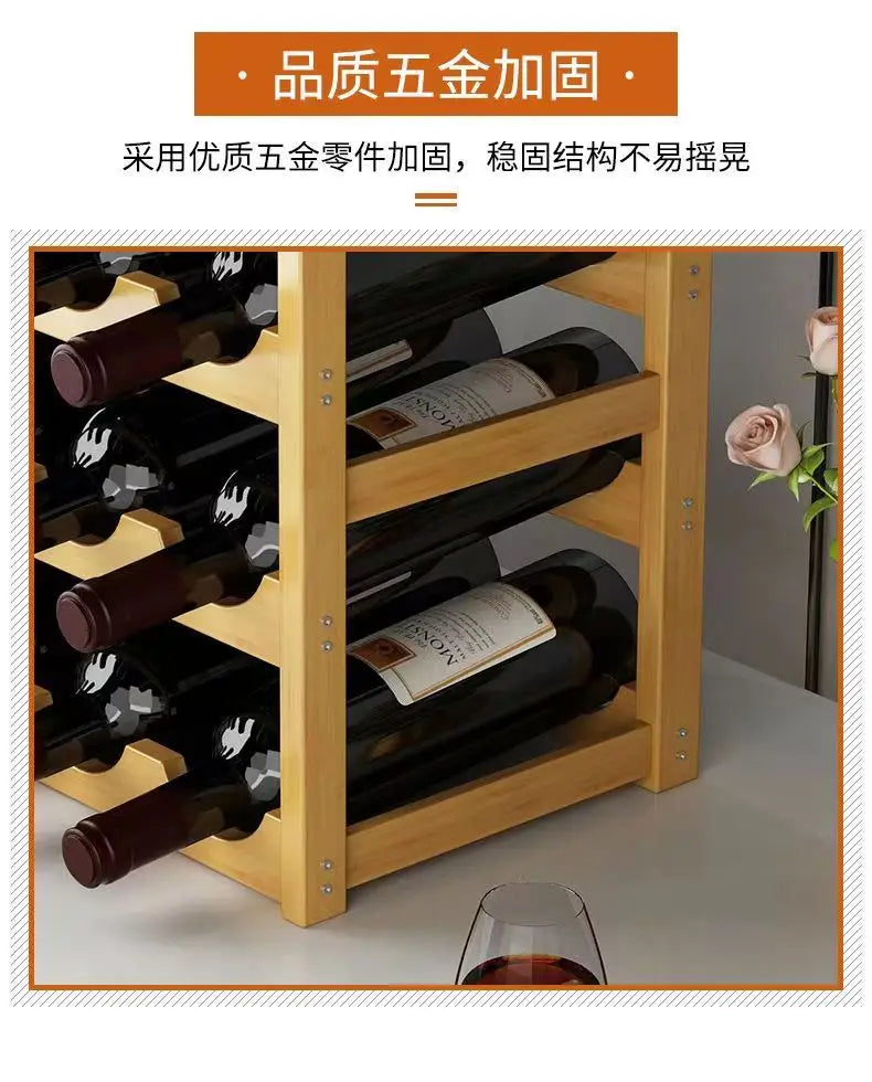 Rot WeinRack Dekoration Haushalt Gitter Wein Display Rack Tisch Kreative WeinFlasche rack Einfache wein Schrank Montieren Lagerung Rack
