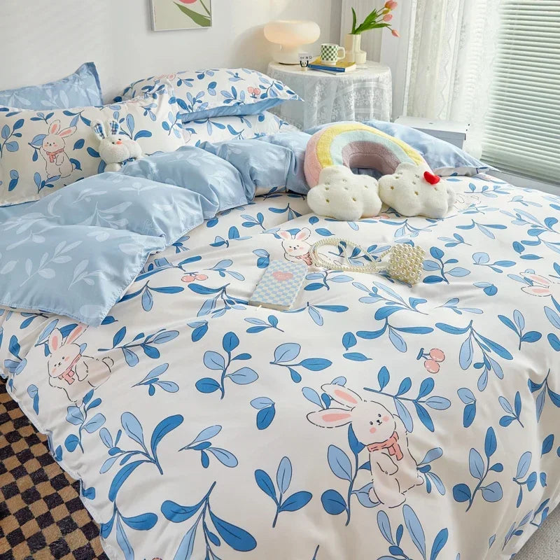 Bettwäsche-Set für Mädchen, Jungen, Schlafzimmer, KINDER, moderne Tröster, Bettbezug, flaches Laken, Kissenbezug, Heimtextilien, weiches Bettwäsche