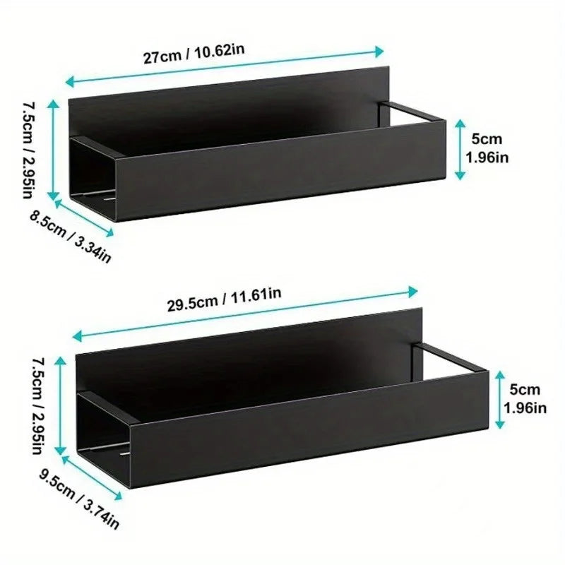 2 Stück magnetisches Lagerregal für Haushalt, Küche, Kühlschrank, Waschmaschine, seitlich hängendes Lagerregal, multifunktionale Lagerung