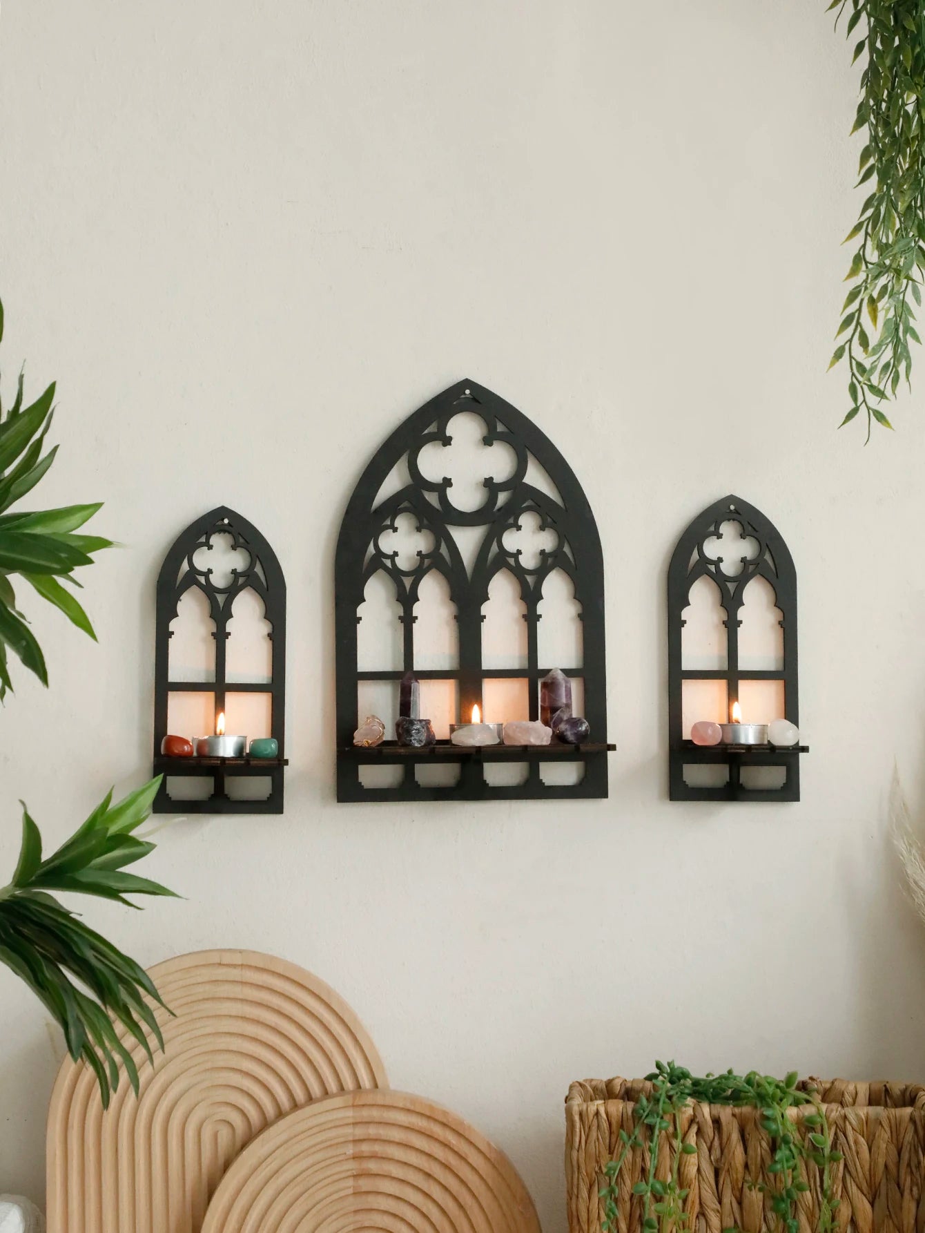 Gotische hölzerne hohle Wand dekoration Wand dekoration für Vintage Kathedrale Bogen rahmen Goth Raum dekor rustikale gruselige dekorative Geschenk