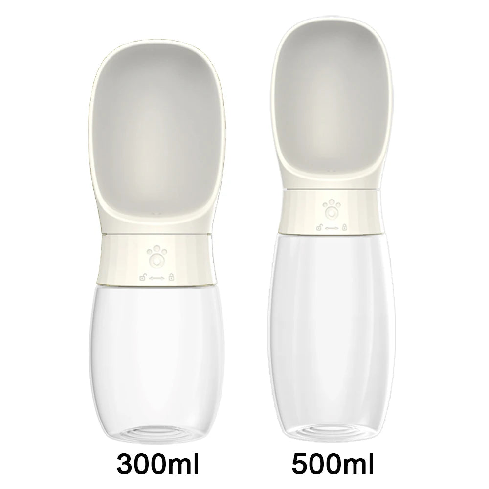 Tragbare Hunde-Trinkflasche mit integriertem Wassernapf – auslaufsicher für unterwegs