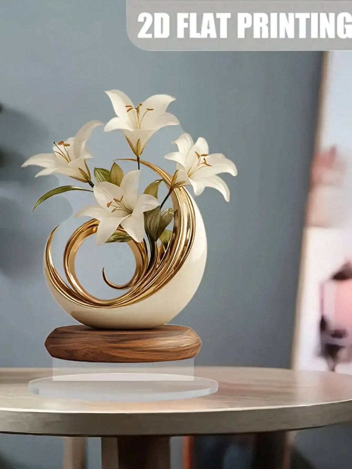 Lilien-Dekofigur – Elegante Blumendekoration für Tisch & Regal
