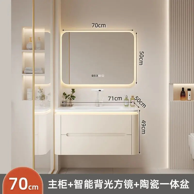 Spiegel Schwimmender Badezimmerschrank Waschbecken Schublade Regale Eitelkeit Badezimmerschrank Moderne Aufbewahrung Armoire De Rangement Zubehör