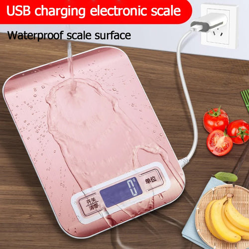 5 kg/10 kg Digitale Küchenwaage LCD Display Edelstahl Elektronische Waagen Hause Schmuck Lebensmittel Snacks Wiegen Backen werkzeuge