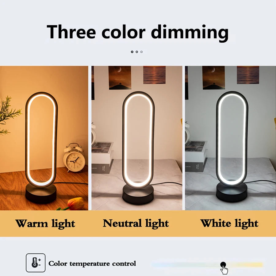 Schlafzimmer Ring Nacht Lampe Wohnzimmer Drei Farbe Dimmbare Bett Lampe Led Nacht Lampe Umgebungs Licht Schreibtisch Nachttisch Tisch Zubehör