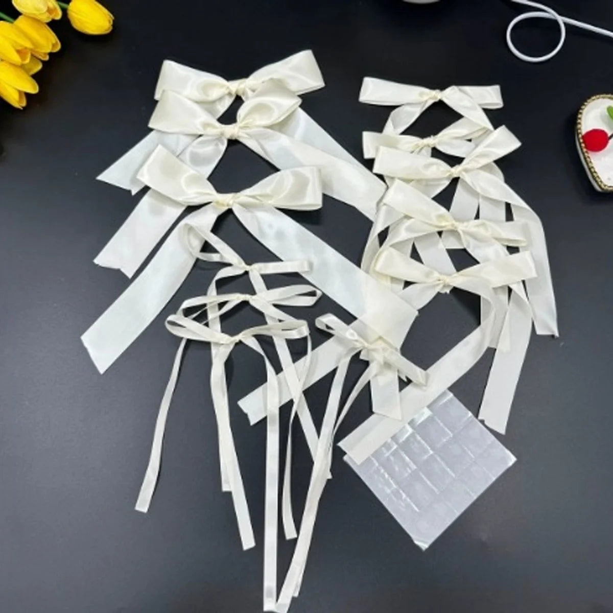 Rosa Schleife Wanddekoration, DIY Schleife Fotohintergrund, Schleifen Girlande, Partydekoration für Geburtstag, Hochzeitsfeier, Weihnachtsbaumschmuck