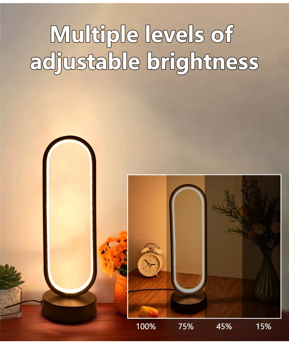 Schlafzimmer Ring Nacht Lampe Wohnzimmer Drei Farbe Dimmbare Bett Lampe Led Nacht Lampe Umgebungs Licht Schreibtisch Nachttisch Tisch Zubehör
