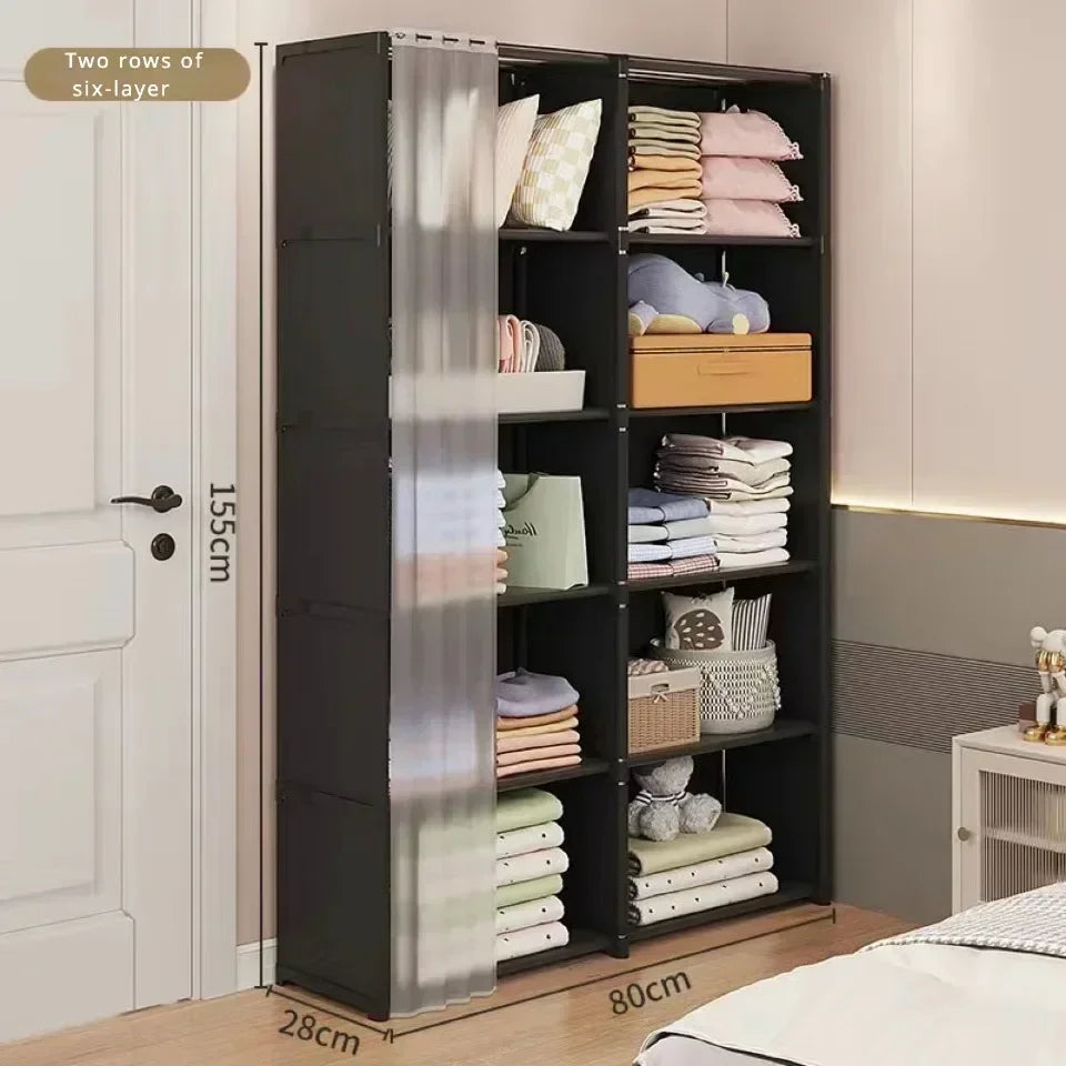 Kleiderschrank, Schlafzimmer, modernes modulares Display, moderner Kleiderschrank, minimalistische modulare Möbel, kein Bohren von Löchern erforderlich