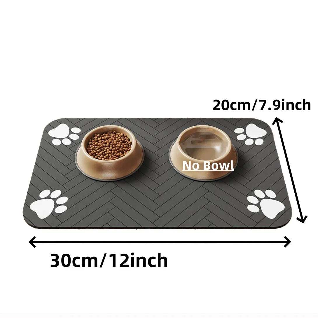 S (kleines Kätzchen), M, L saugfähige Haustier-Futtermatte, wasserdichtes Tischset für Hunde- und Katzenfutter und Wassernäpfe, schnell trocknende Gummiboden