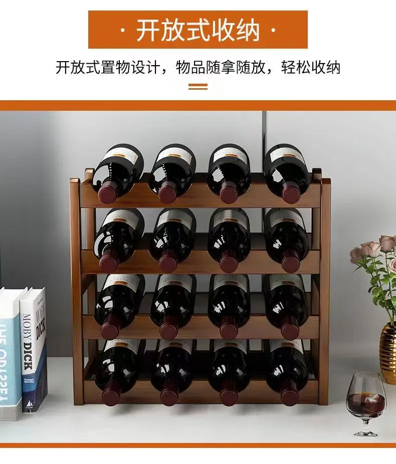 Rot WeinRack Dekoration Haushalt Gitter Wein Display Rack Tisch Kreative WeinFlasche rack Einfache wein Schrank Montieren Lagerung Rack