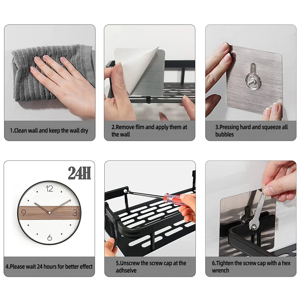 Badezimmer regal keine Bohr regale Wand halterung Eck regal Dusch halter für WC Shampoo Organizer Bad zubehör