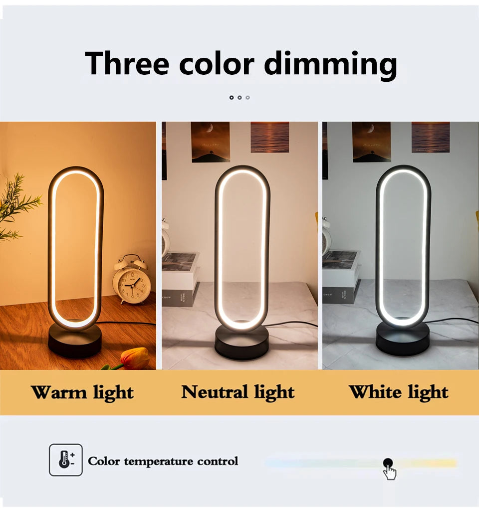 Schlafzimmer Ring Nacht Lampe Wohnzimmer Drei Farbe Dimmbare Bett Lampe Led Nacht Lampe Umgebungs Licht Schreibtisch Nachttisch Tisch Zubehör
