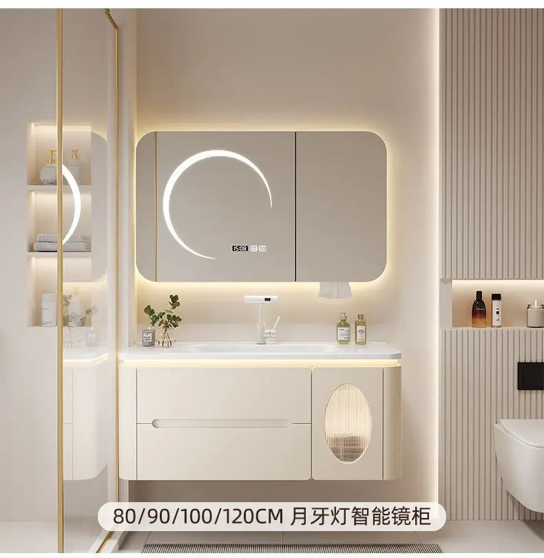 Spiegel Schwimmender Badezimmerschrank Waschbecken Schublade Regale Eitelkeit Badezimmerschrank Moderne Aufbewahrung Armoire De Rangement Zubehör