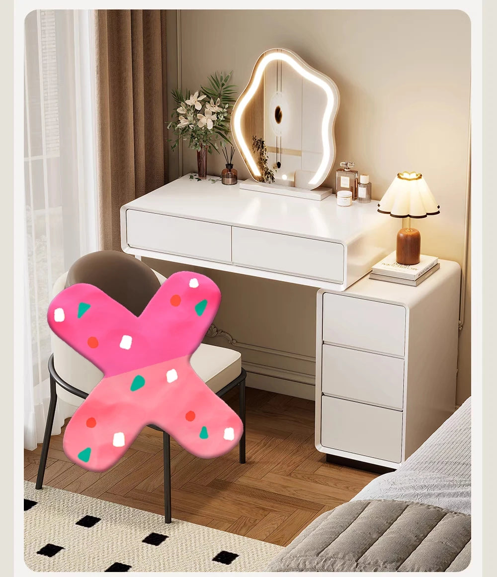 Schlafzimmer Frauen Schminktisch Luxus Holz Lagerung Spiegel Frisur Schminktisch Hause Weiß Muebles De Dormitorio Möbel