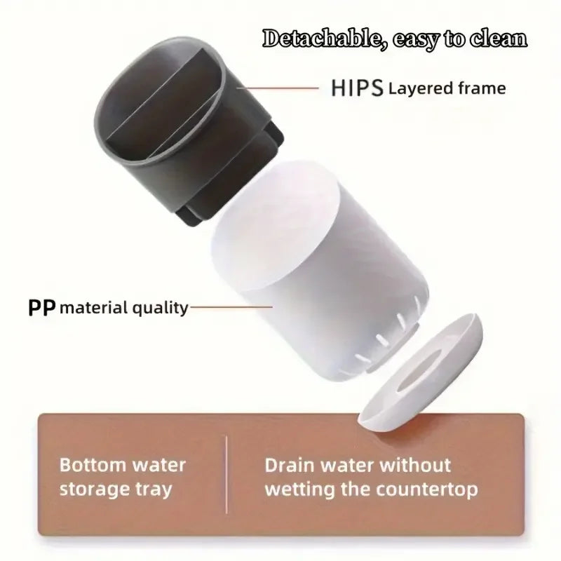 1Pc Küche Lagerung Stäbchen Rohr Mit Ablauf Platte Geschirr Lagerung Halter Home Küche Organizer Rack Essstäbchen Ablauf Box